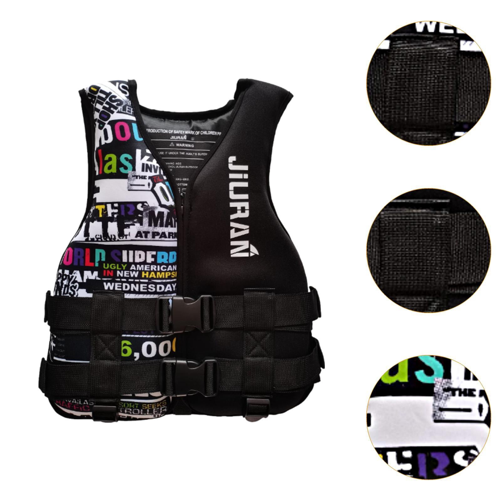 DimyFew Adults Life Vest Convenient Swim Jacket for Canoeing Swimming Paddleboarding XL Black