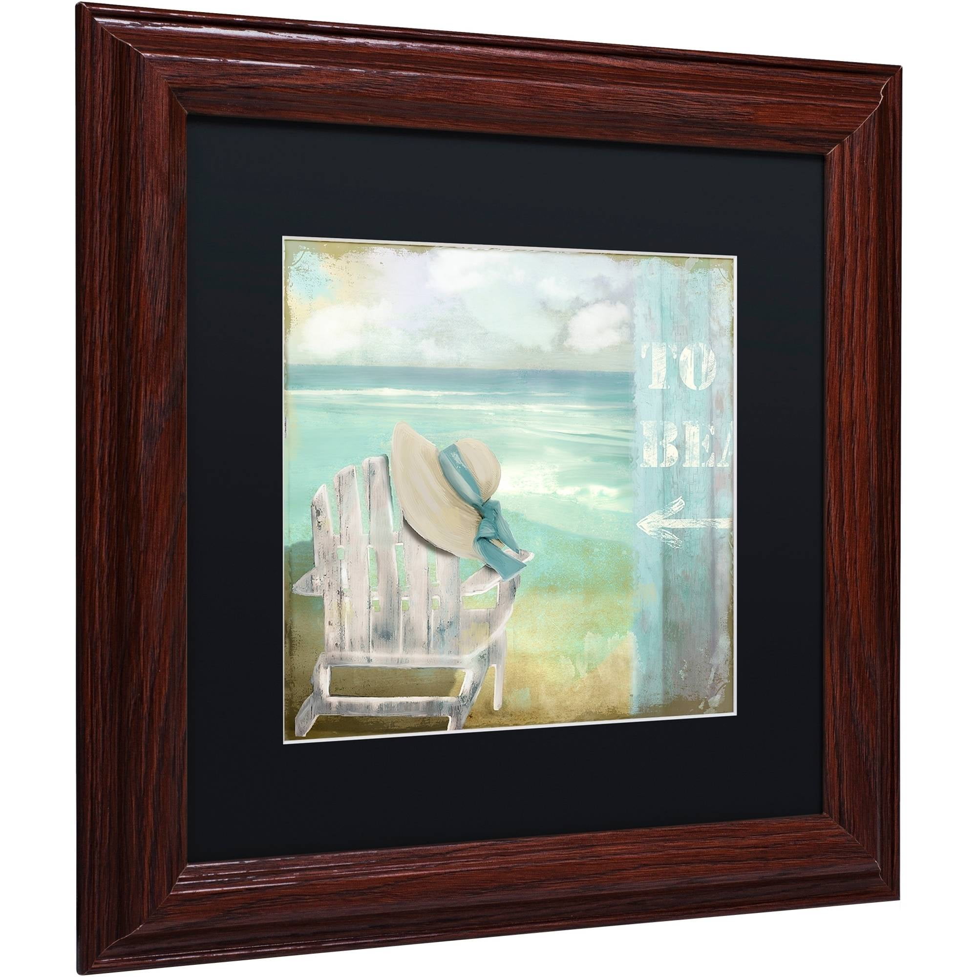 Trademark Fine Art "By the Sea I" Canvas Art by Color Bakery Black Matte, Wood Frame