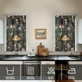 thumbnail image 2 of Mushroom (74) Kitchen Curtains - Vintage Tier Curtains for Bathroom Living RV Rod Pocket Window Drapes 36 Inch 2 Panels Set 27.5"x39" Window Treatment Tiers, 2 of 4