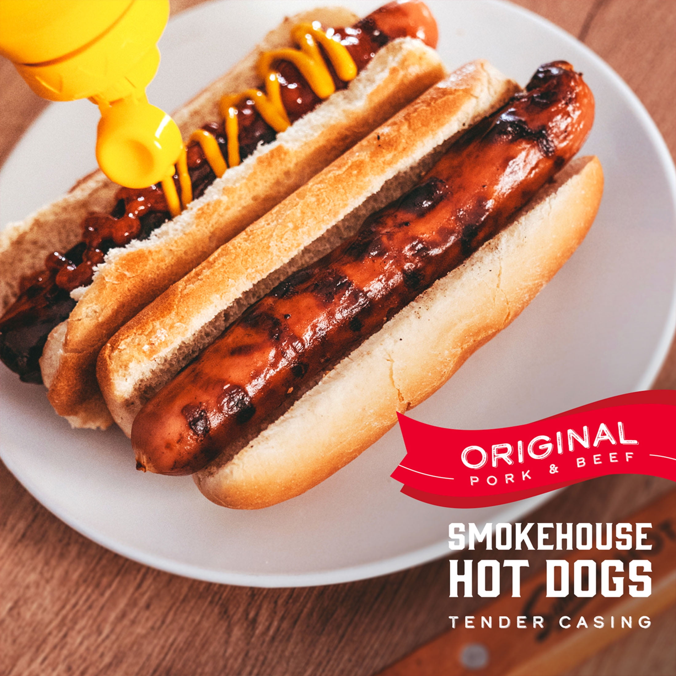 Sahlen's Tender Casing Pork & Beef Hot Dogs, 1 lb Package