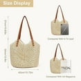 thumbnail image 5 of Straw Bag for Women Summer Beach Bag Soft Woven Tote Bag Large Rattan Shoulder Bag for Vacation, 5 of 8
