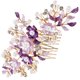 thumbnail image 1 of Wedding Pearls Hair Comb Bridal Flower Hair Pin Comb Bride Floral Hair Clip, 1 of 4