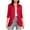 Red, variant on Fall Casual Cotton Cardigans for Women 3/4 Sleeve Open Front Gradient Solid Printed Tunic Jacket Outwear