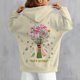 thumbnail image 2 of Gift Giving Sudadera con capucha Lux de gran tamaño en gris jaspeado, 2024 Sudadera con capucha para regalar para mujer 2024 Linda sudadera de muy buen gusto Jersey de manga Tops Caqui L, 2 of 5