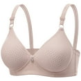 thumbnail image 1 of Gathering Adjustable V-Neck Bra for Women,High Support No Underwire Supportive Construction, Full Coverage with Removable Pads,Soft Breathable Fabric, Regular & Plus Size,Size:42, 1 of 3
