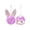 Purple Pink, variant on Easter Bunny Rear Ear Decorations, 2-Pack Plush Hanging Ornaments For Home Party, Easter Decor Hanging Accents, Gray Bunny Tail & Ears Decorations