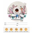 thumbnail image 6 of 15 Inch Round Placemats Set of 4, Spring Easter Non Slip Heat Insulation PP Table Mats, Colorful Gnomes Rabbits Eggs Flowers Love Beige Washable Place Mats for Kitchen Dining Party Table Decor, 6 of 7