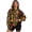 Autumn Mushroom Leaf Print, variant on Loose Fit Sweater, Flowers Dragonfly Warm Drop Shoulder Polyester Pullover for Hunting Workout Daily Wear, Size 3XL