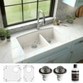 thumbnail image 3 of Karran Usa Qu-711-Pk1 Quartz Qu 32" Undermount Double Basin Quartz Composite Kitchen Sink, 3 of 5