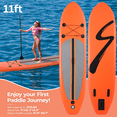 thumbnail image 3 of TLSUNNY 11' Inflatable Stand Up Paddle Board, with Paddle, Pump & Bag for Yoga/ Fishing, 3 of 9
