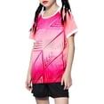 thumbnail image 1 of Odeerbi Niños Niñas Rápido Seco Juego de Entrenamiento de Fútbol Pantalones Cortos de Camiseta Con Impresión Geométrica de Gradiente Ropa Deportiva Atlética Para 4-17 Años, 1 of 3