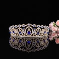 thumbnail image 4 of EeaseCA 1PC Baroque Bridal Crown Rhinestone Inlaid Headband Hair Accessories for Women (Sapphire Blue Rhinestone), 4 of 8