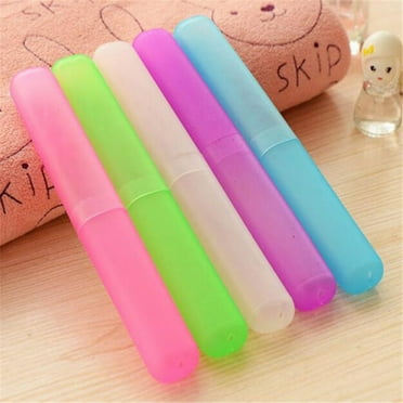 5pcs Plastic Toothbrush Holder,Travel Case,Portable Toothbrush Organizer,Portable Travel Hiking Camping Toothbrush Holder