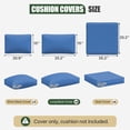 thumbnail image 5 of Clouddwell 14-Piece Outdoor Cushion Covers Replacement for 6-Seat Wicker Sectional-Waterproof, Non-Slip Bottom (Navy Blue), 5 of 7
