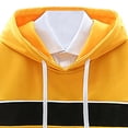thumbnail image 4 of TANGON Men's Autumn And Winter Hooded Multicolor Stitching Pullover Sweater Trendy Jacket, 4 of 5