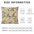 thumbnail image 5 of Nawypu Spring Floral Pillow Covers Brown Japanese Cherry Tree Blossom Throw Pillow Covers Outdoor Flower Bird Pillowcase Cushion Cover for Sofa Couch Bedroom Home Decor, 5 of 5