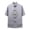 Gray, variant on Mens Short Sleeve Shirts, Men's Short Sleeve Mandarin Collar Kung Fu Shirts Chinese Traditional Embroidered Tai Chi Frog-Button Shirt