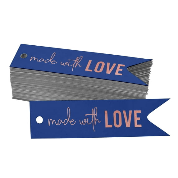 Inkdotpot Rose Gold Foil Paper Hang Tags Made With Love Text Favor Tags 50 Pieces