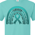 thumbnail image 4 of Inktastic Ovarian Cancer Survivor Teal Ribbon Rainbow T-Shirt, 4 of 5