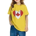 thumbnail image 1 of RXIRUCGD 2025 Summer Clothes for Kids Toddler Kids Boys Girls T-shirt Imprimé Feuilles d'Érable Mode Mignon Col Rond Manches Courtes, 1 of 8