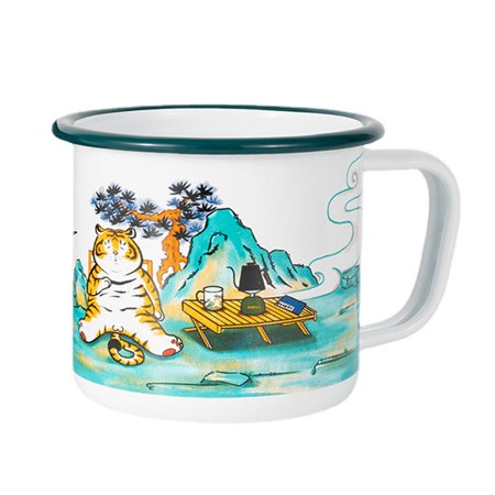 

Enamelware Mug | 300ml Camping Mug with Handle Outdoor | Round Piping Process Coffee Tea Cups Mugs for Camping Hiking Backpacking
