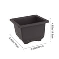thumbnail image 2 of L Large Plastic Flowerpot Square Shape For Succulents Home Gardening Balcony 6.7X6.7X4.7 Inch Durable Construction, 2 of 7