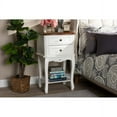 thumbnail image 6 of Darla Classic and Traditional French White and Cherry Brown Finished Wood 2-Drawer Nightstand, 6 of 6
