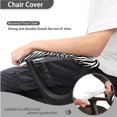 thumbnail image 4 of SCRAWLGOD Zebra Print Black White Universal Computer Chair Cover with Arm Protector Crease Resistant Desk Chair Covers Anti-Dust Desk Chair Seat Slipcover, 4 Pieces, 4 of 7