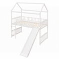 thumbnail image 4 of Twin Size pine wood high rise bed frame no box spring white rental housing, 4 of 15