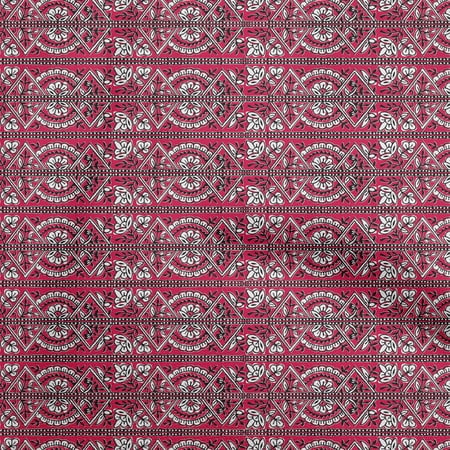 oneOone Cotton Poplin Red Fabric Block Sewing Craft Projects Fabric Prints By Yard 56 Inch Wide-16