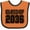 Orange and Black, variant on Inktastic Class of 2036 in Black Outlined Text Boys or Girls Baby Bib