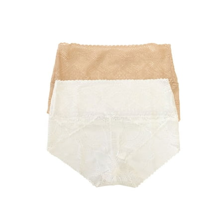 

Felina | Finesse Modern Mock Wrap Brief 2-Pack | Panty | Lace (Sandy Summer L/XL)
