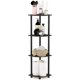 thumbnail image 1 of 5 Tier Corner Display Rack Multipurpose Shelving Unit, Dark Cherry/Black, 1 of 7