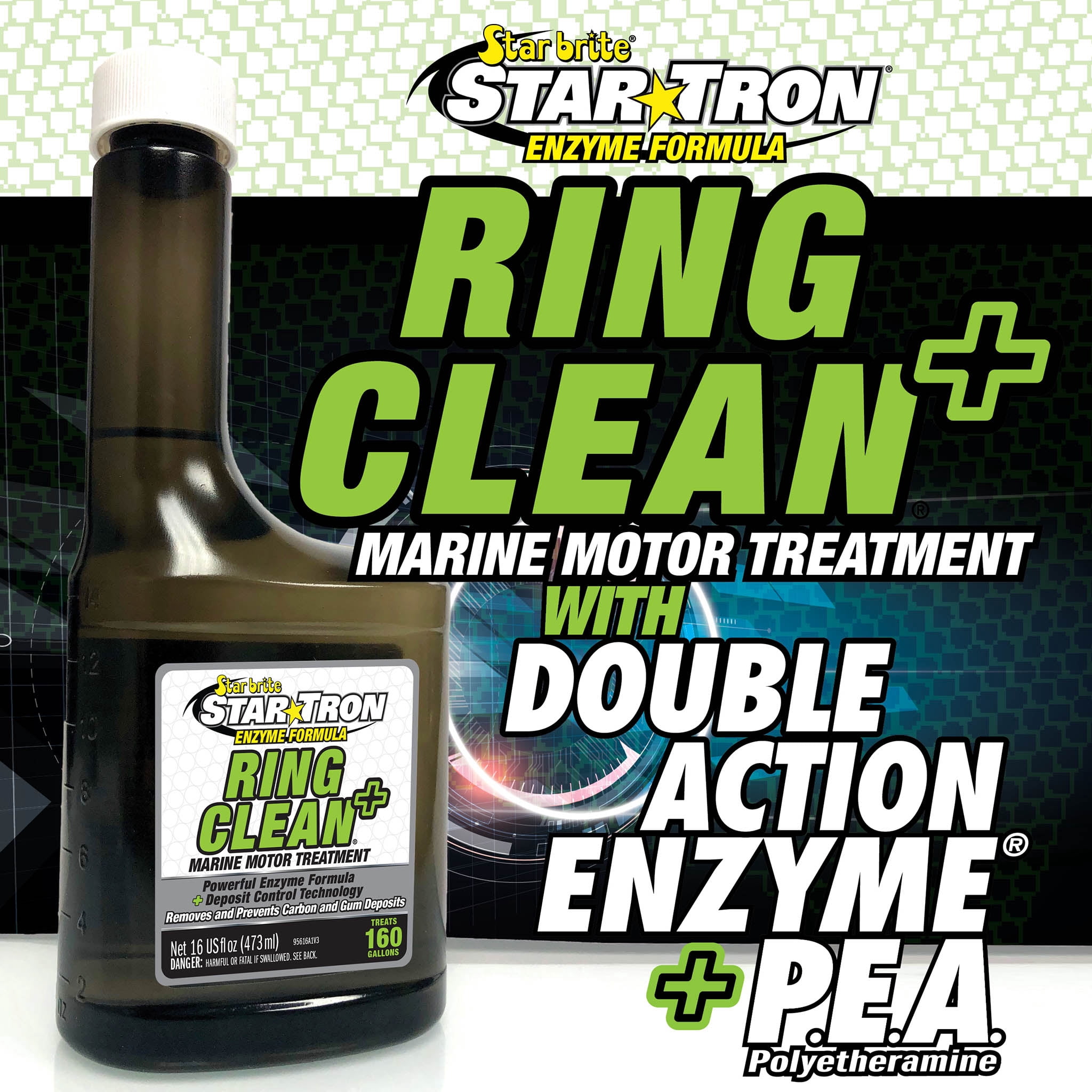 (3 pack) Star brite Star Tron Ring Clean+ Marine Engine Treatment