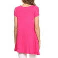 thumbnail image 5 of Women's Casual Short Sleeve Tunic Top With Pockets, 5 of 6