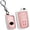 bullet keychian-Pink, variant on Key Fob Cover Compatible with Toyota Avalon Camry Corolla Highlander RAV4 2018-2024 4 Button Keychain Case Holder Protector,bullet keychian-Pink