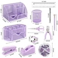 thumbnail image 2 of Set de organizadores y accesorios de escritorio Froidesente Purple 17 en 1, 2 of 9