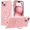 Pink, variant on Compatible with iPhone 14 Pro Case with Invisible Magnetic O-Ring Stand Military-Grade Translucent Case for iPhone 14 Pro 6.1" [Compatible with MagSafe][Great Grip Feeling], Wine Red
