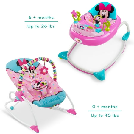 Disney Baby Minnie Walker And Rocker Bundle