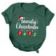 thumbnail image 1 of Gibobby Tops navideños para mujer Navidad Casual Moda Impresión Manga Corta Cuello Redondo Suelta Camiseta Blusa Tops(Verde,CH), 1 of 5