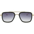 thumbnail image 5 of Tony Stark Aviator Sunglasses - Gold & Black Frame / Gradiant Ash Lens, 5 of 7