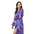 thumbnail image 3 of Up2date Fashion Women's Paisley Print Satin Robes in Blue Paisley Print, Style Gwnf-18, 3 of 3