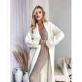 thumbnail image 4 of Women'S Long Cardigan Sweaters Chunky Open Front Oversized Slouchy Knit Fall Trendy Coatigan Jackets White XL, 4 of 8