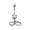 Clear, variant on Belly Navel Dangle Ring Surgical Steel Infinity with CZ Jewels Sold individually