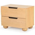 thumbnail image 6 of Safvaieh Couture Beethoven Scandinavian Wood and Metal Nightstand, Natural, 6 of 13