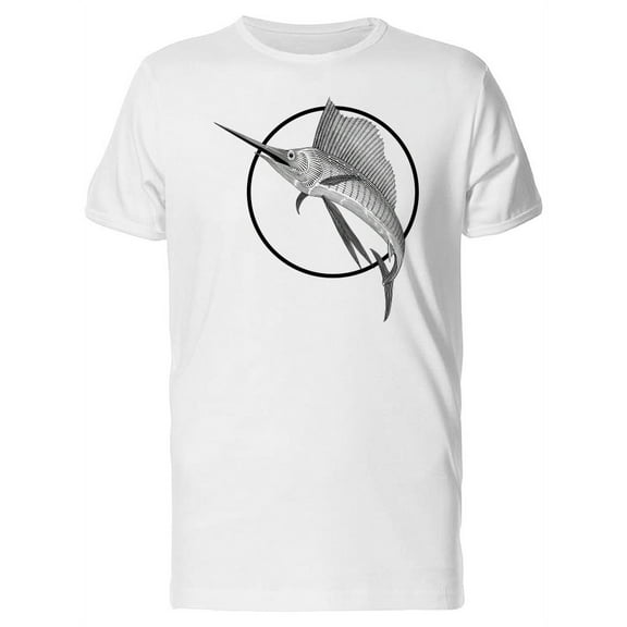 Realistic Sketch Of Swordfish T-Shirt Men -Image by Shutterstock, Male Large