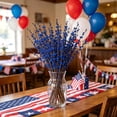 thumbnail image 5 of Boovnll Red White Blue Flowers 3Pcs 4th of July Artificial Flowers Table Decorations for Home Memorial Day Dining Table Centerpiece Decor, 4th of July Decorations, 5 of 6