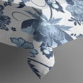 thumbnail image 3 of Blue Floral Leaf Pattern Rectangle Tablecloth 60"x102",Waterproof Polyester Rectangle Table Cloth, Wipeable Spillproof Polyester Tablecloth for Dining, Camping, Indoor and Outdoor, 3 of 6