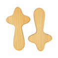 thumbnail image 3 of 2 piezas de cruces de oración artesanales, pequeñas, portátiles, coleccionables, cómodas, decoración de madera Color de la madera, 3 of 9