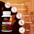 thumbnail image 4 of Testosterone Booster, Turkesterone Supplement 1300mg Ultra High Strength (Ajuga Turkestanica Extract Std. to 20% Testosterone), for Athletic Performance & Muscle Mass,120 Capsules, 4 of 5